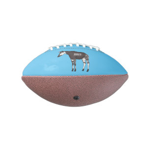 Okapi cartoon illustration  football