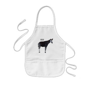 Okapi cartoon illustration kids apron