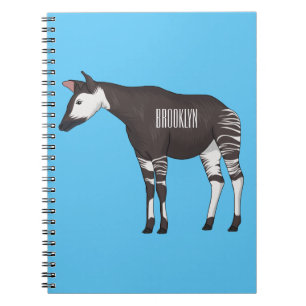 Okapi cartoon illustration notebook