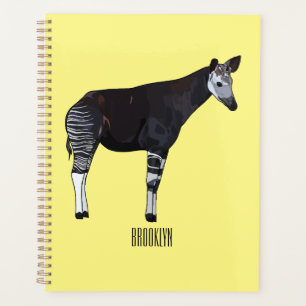 Okapi cartoon illustration planner