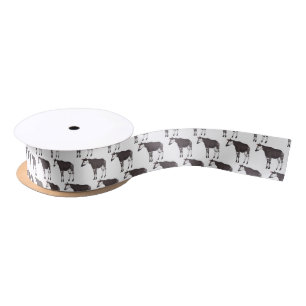 Okapi cartoon illustration satin ribbon