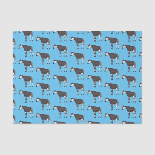 Okapi cartoon illustration  tissue paper (Front)