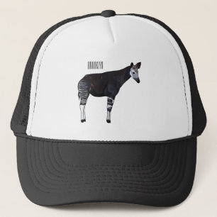 Okapi cartoon illustration trucker hat
