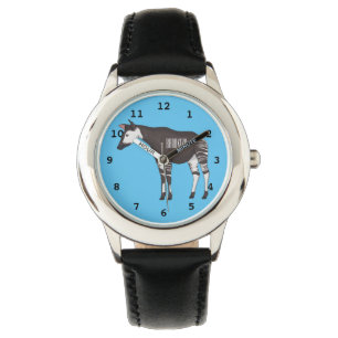 Okapi cartoon illustration watch