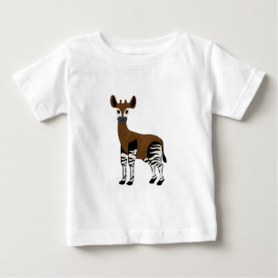 Okapi Cartoon, Majestic Okapi Animal, Okapi Lovers Baby T-Shirt