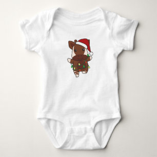 Okapi Christmas Winter Animals Holiday Okapis Baby Bodysuit