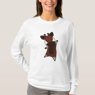 Okapi Cute Forest Giraffe Zebra Giraffes Animal T-Shirt