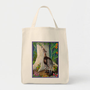 Okapi in Rainforest Tote Bag