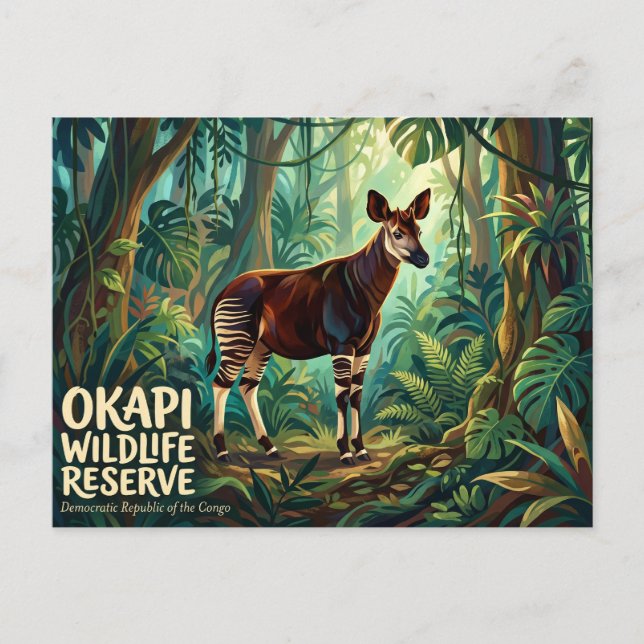 Okapi Wildlife Reserve Postcard (Front)