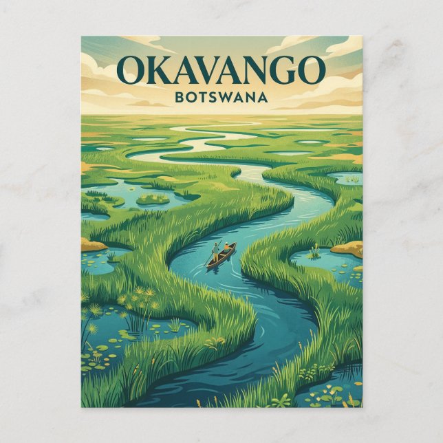 Okavango Delta, Maun, North-West Postcard (Front)