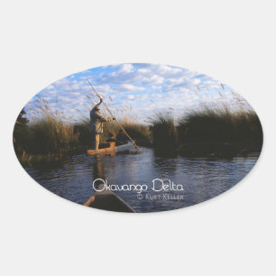 Okavango Delta Oval Sticker