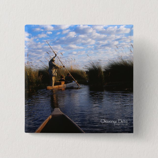 Okavango Delta Photo 15 Cm Square Badge (Front)