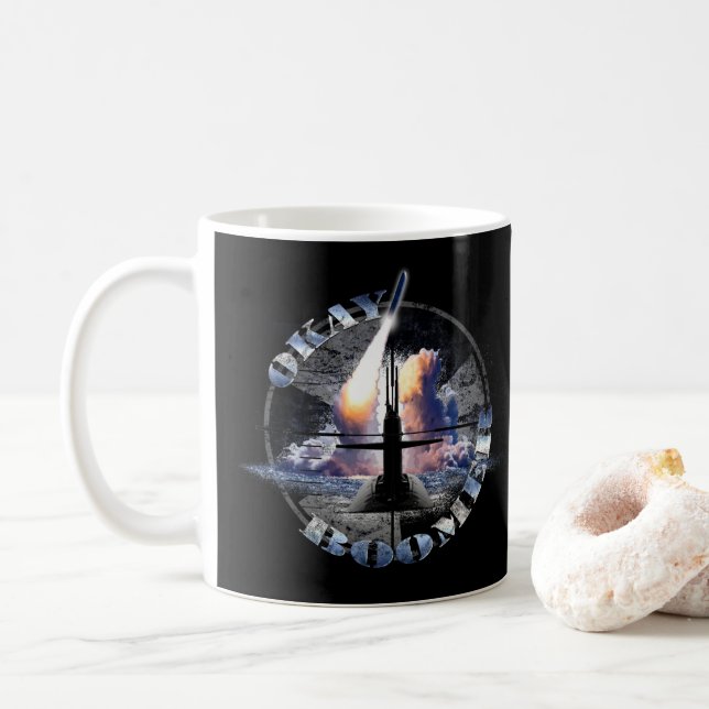 OKAY BOOMER US Navy Nuclear Sub Force Coffee Mug (With Donut)