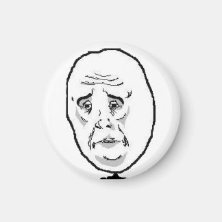 Okay Face Round Magnet 1