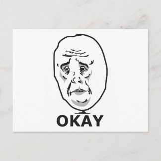 Okay Guy Meme Postcard