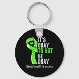 Okay To Not Be Okay - Mental Health Awareness Ribb Key Ring