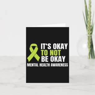 Okay To Not Be Okay Mental Health Ribbon  Card