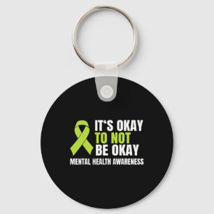 Okay To Not Be Okay Mental Health Ribbon Key Ring