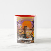 Okayama Japanese blossom poster.