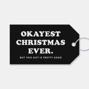 Okayest Christmas funny holiday Gift Tags