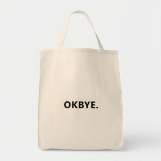 OKBYE. Funny Canvas Tote Bag – Minimalist Tote Bag