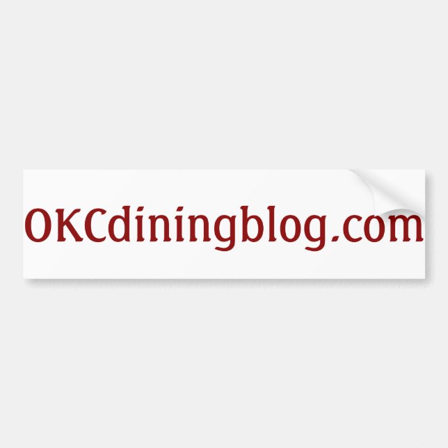 OKCdiningblog.com no fluff Bumper Sticker (Front)