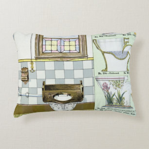 Okeanos Closets from a catalogue of sanitary wares Decorative Cushion