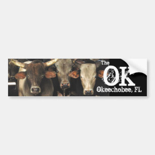 Okechobee Florida The OK Beef Cattle Cows Sticker