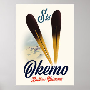 Okemo Ludlow Vermont ski poster