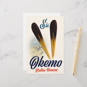 Okemo Ludlow Vermont ski poster Stationery