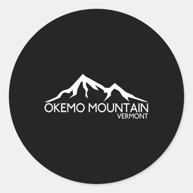 Okemo Mountain Skiing Vermont  Classic Round Sticker (Front)
