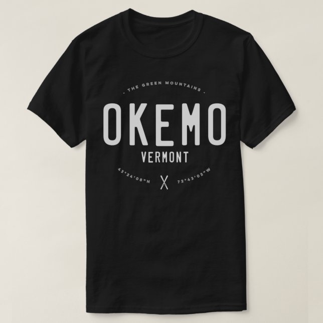 Okemo Mountain Vermont Graphic Distressed Vintage  T-Shirt (Design Front)