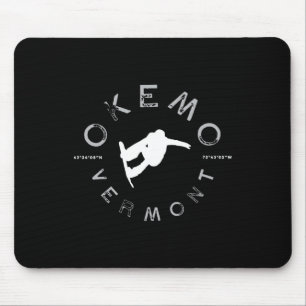 Okemo Mountain Vermont Graphic Vintage Snowboard T Mouse Pad