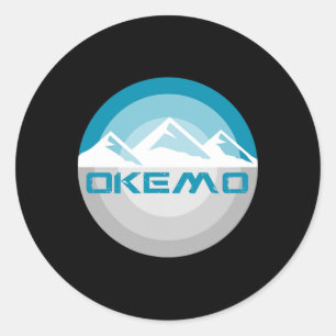 Okemo Mountain Vermont Retro Vintage Snowboard Ski Classic Round Sticker