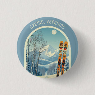 Okemo Vermont ski holiday souvenir 3 Cm Round Badge