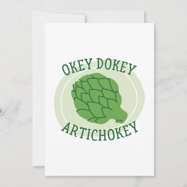 Okey Dokey Artichokey Thank You Card (Front)