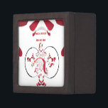 Oki Dokie Santa! Gift Box<br><div class="desc">Oki Dokie Santa! Bring festive cheer to your home with this unique Santa-themed holiday decor! Whether you’re decorating your living room, office, or Christmas party space, this playful ‘Oki Dokie! Ho Ho Ho’ design with swirling Santas and classic red-and-white colours adds a fun, whimsical touch. Available as prints, throw pillows,...</div>
