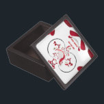 Oki Dokie Santa! Gift Box<br><div class="desc">Oki Dokie Santa! Bring festive cheer to your home with this unique Santa-themed holiday decor! Whether you’re decorating your living room, office, or Christmas party space, this playful ‘Oki Dokie! Ho Ho Ho’ design with swirling Santas and classic red-and-white colours adds a fun, whimsical touch. Available as prints, throw pillows,...</div>