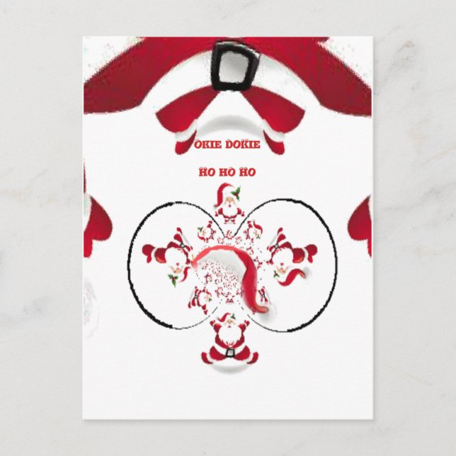 Oki Dokie Santa! Holiday Postcard (Front)