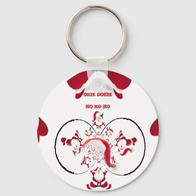 Oki Dokie Santa! Key Ring (Front)