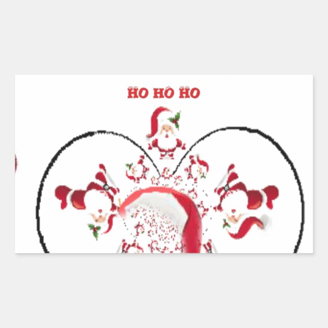 Oki Dokie Santa! Rectangular Sticker (Front)