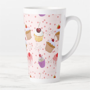 OKif you like cake you will love patelitos pattern Latte Mug