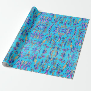 Okinawa Bingata Design Wrapping Paper
