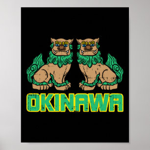 Okinawa Guardian Lion Shisa Japan Japanese Martial Poster