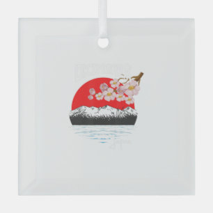 Okinawa Japan Cherry Blossom Art Glass Tree Decoration