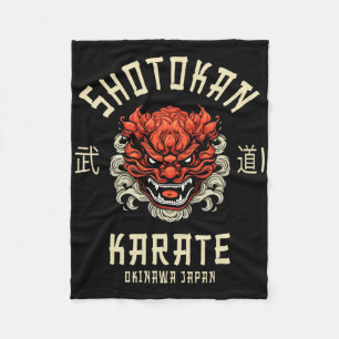 Okinawa Japan Dojo Shotokan Karate  Fleece Blanket