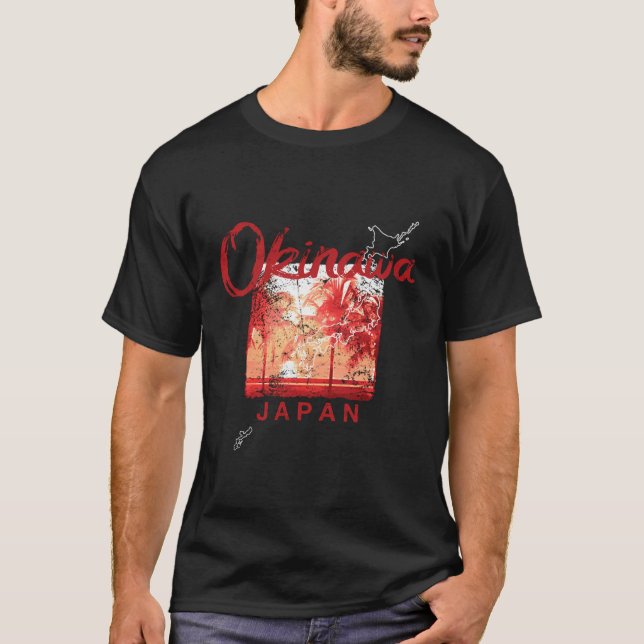 Okinawa Japan Japanese Retro Vintage Travel T-Shirt (Front)