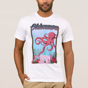 Okinawa Japan Squid travel poster T-Shirt