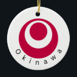 Okinawa National Flag Ornament<br><div class="desc">Ornament displaying the national flag of Okinawa,  Japan.</div>
