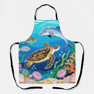 Okinawa Sea Life Apron